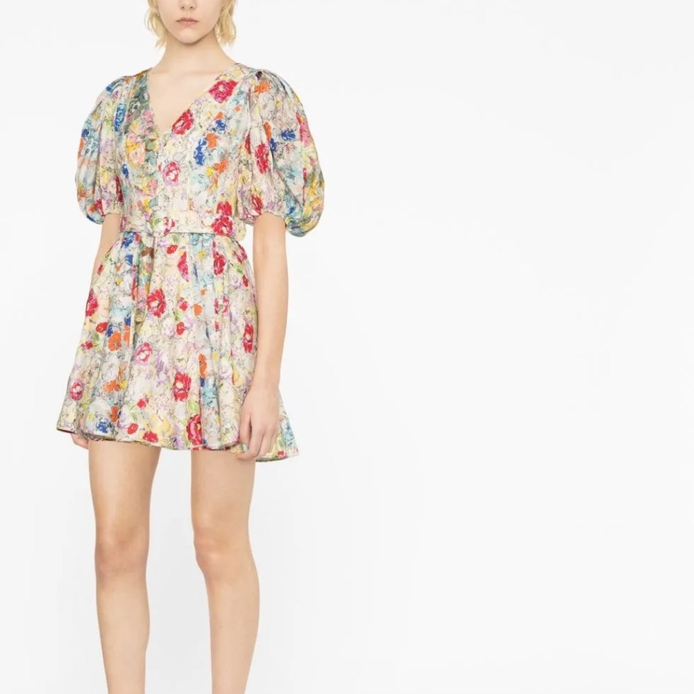 Zimmermann clover panelled mini dress New! size 4 including the belt - Picture 6 of 16